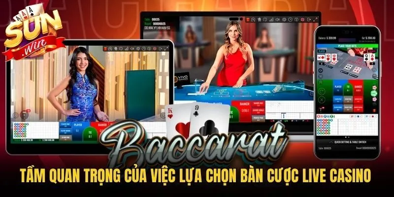 Tầm quan trọng của việc lựa chọn bàn cược Live Casino